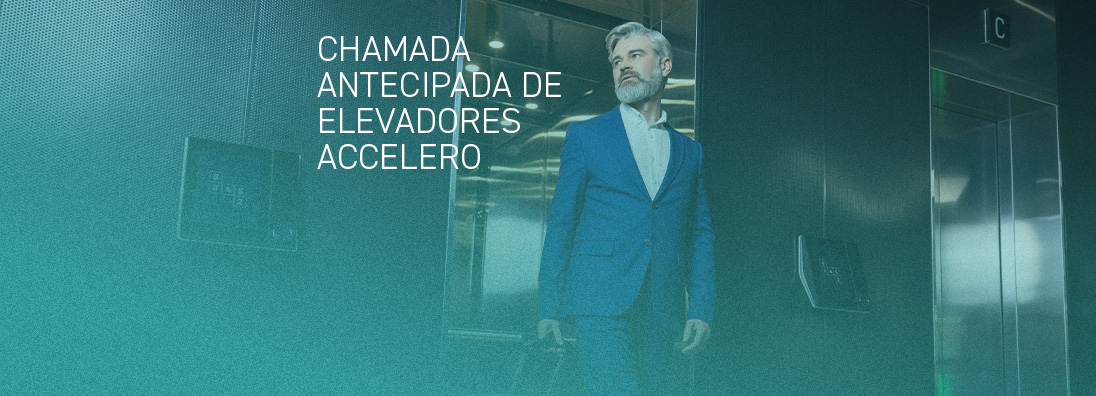 Chamada antecipada de elevadores no controle de acesso Accelero